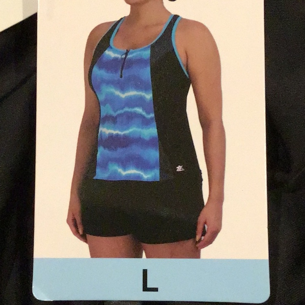NWT ZeroXposur Swim Tankini Top Women’s size Large